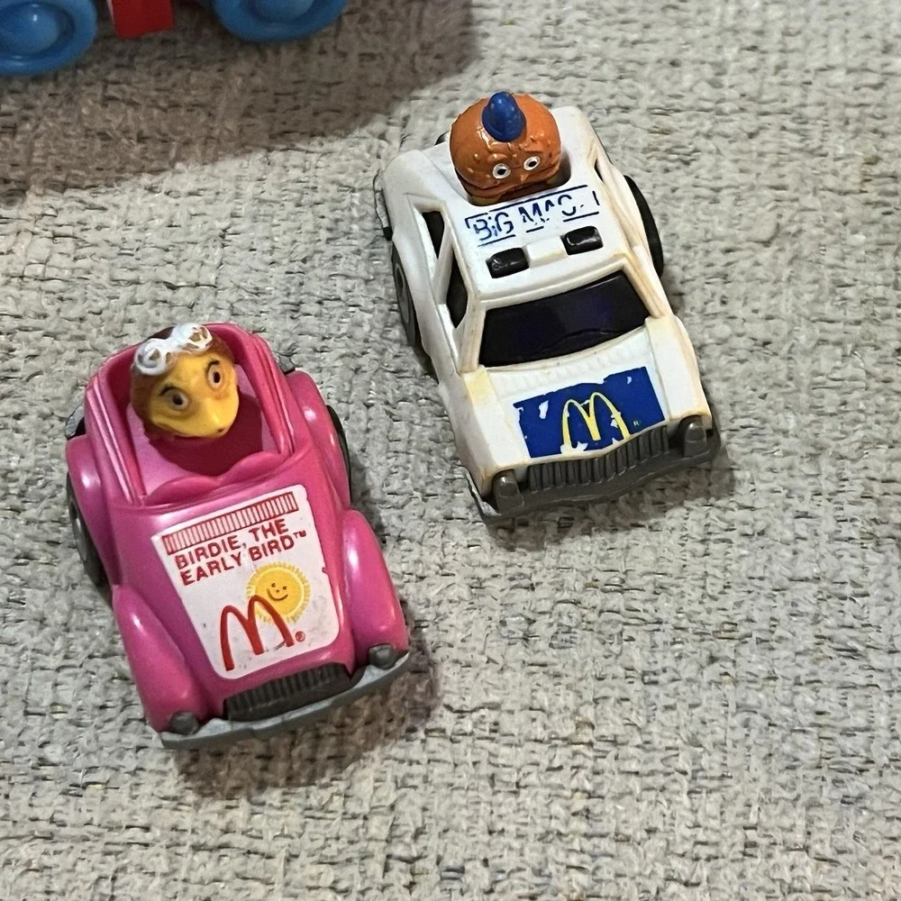 McDonald's Toys Fisher Price Bus Truck; Fast Macs Cars, McNugget + Vintage 1990s